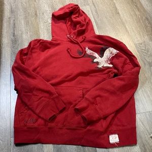 American Eagle Red Hoodie with Eagle